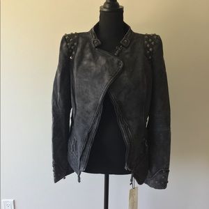 Studded Shaping Biker Jacket